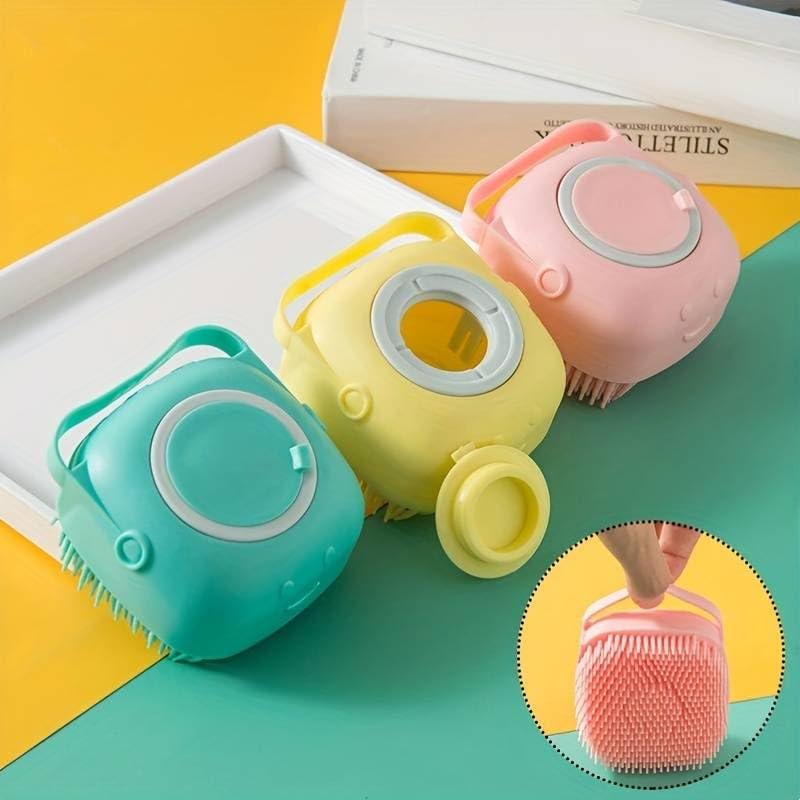 FIGMENT Soft Silicone Bath Body Brush For Men and Women, Deep Nourishing Cleansing, Exfoliation, Dirt Removal, BPA-Free, Back Scrubber, Lather Boosting Bristle, No-Slip Grip, Multicolor (Combo, 2 Pcs) - Image 4