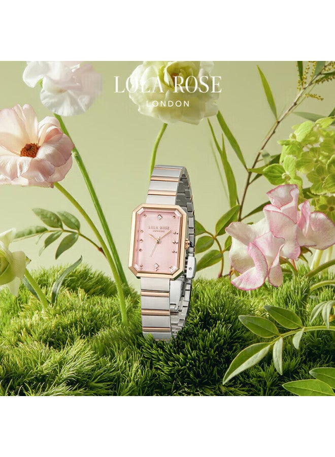 لولا روز Lola Rose Sugar Cube Green Gemstone ساعة نسائية هدية عيد الحب للنساء - Image 2