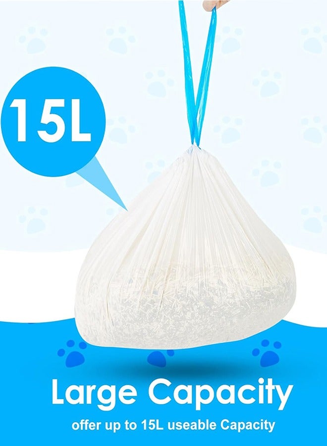 Cat Litter Bags 45 Count,19.68in x 17.71in Large Extra Cat Litter Liners with Drawstring, Heavy Duty Scratch Resistant Bags and Leak Proof Litter Tray Bags for Pet - Image 2