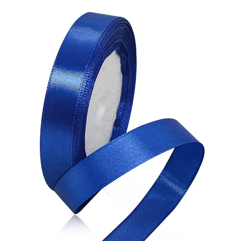 Solid Color Blue Satin Ribbon 58 Inches x 25 Yards Fabric Satin Ribbon for Gift Wrapping Crafts Hair Bows Making Wreath Wedding Party Decoration and Other Sewing Projects