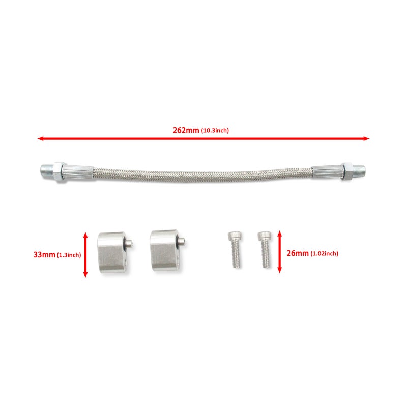 LS Engine 3-Bolt DBC DBW Gen 3 Throttle Body Bypass Aluminum Braided Hose Kit Coolant Crossover Steam Tube LSX LS1 LM7 LR4 LQ4 LS6 L59 LQ9 LM4 L33 551694H - Image 2