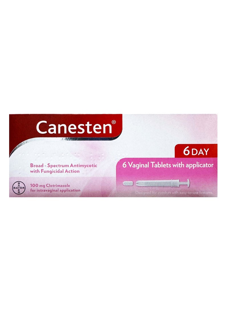 Canesten - 6 Tablets With Applicator, 100Mg Clotrimazole - Image 1