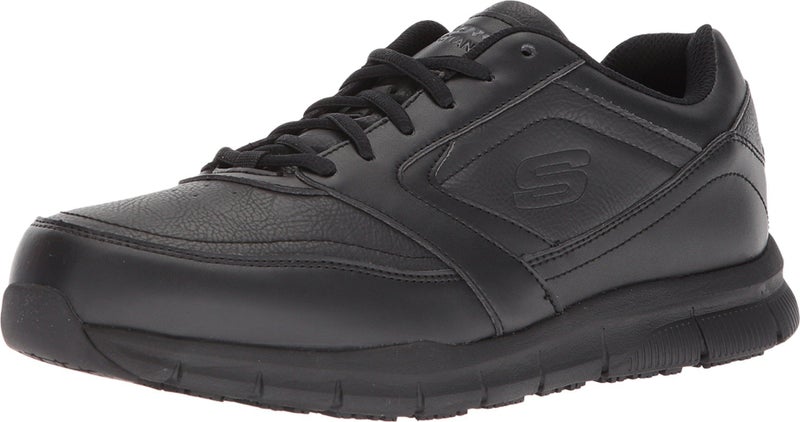 Skechers Men's Nampa Food Service Shoe, Black, 7