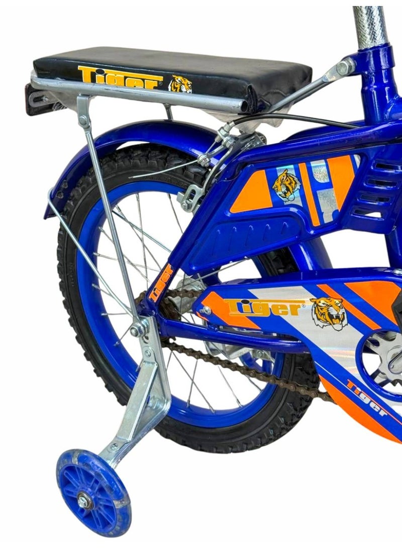 تايجر دراجة أطفال تايجر 16 بوصة مع سلة أمامية وكرسي خلفي – مناسبة للأعمار 4 إلى 7 سنوات - Image 2