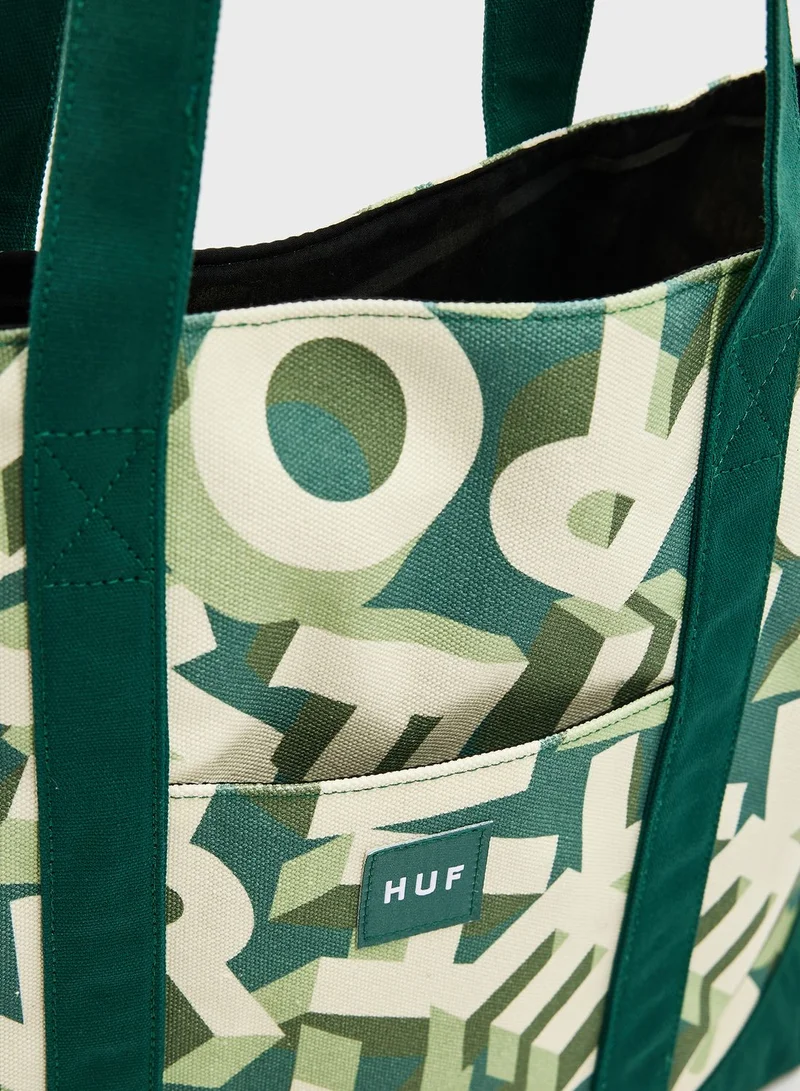 HUF Logo Printed Tote