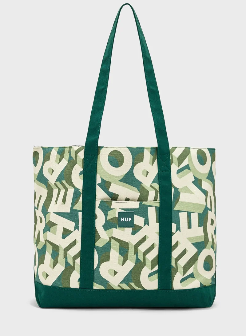 HUF Logo Printed Tote