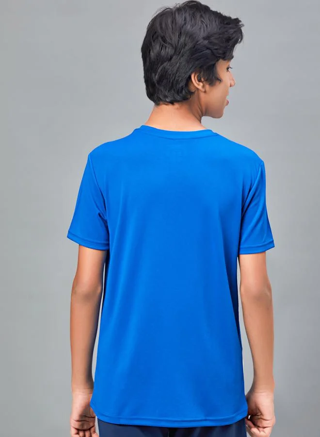 Technosport Printed Slim Fit Round Neck T-shirt with Technocool+ by Styli