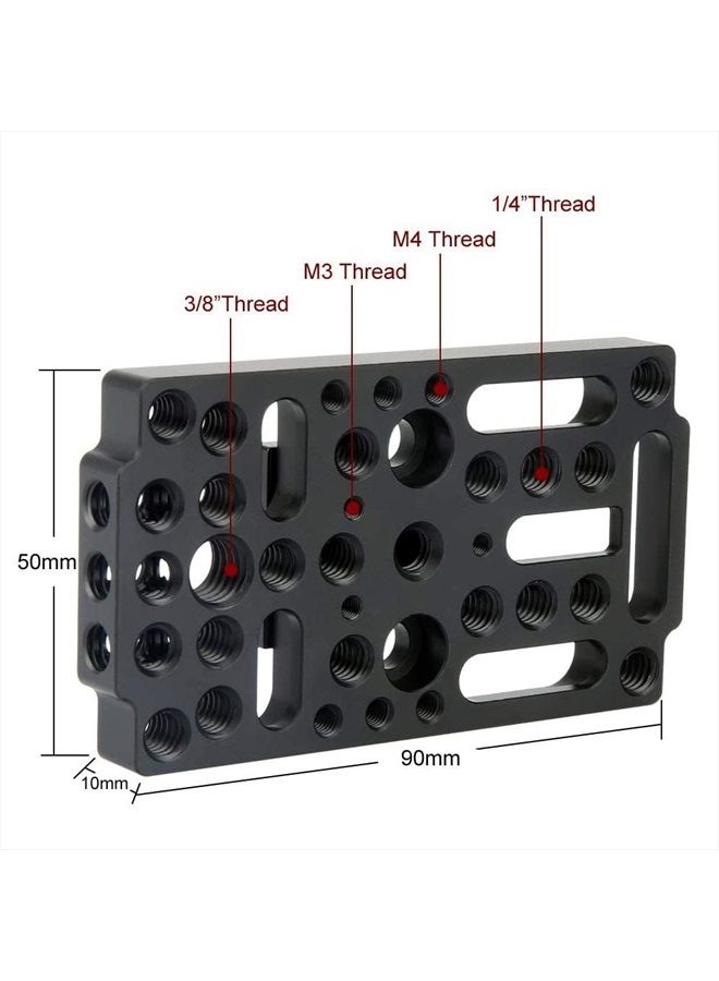 NICEYRIG Multifunctional Camera Cheese Easy Plate with Cold Shoe Mount for Railblocks, Dovetails and Short Rods  - Image 4