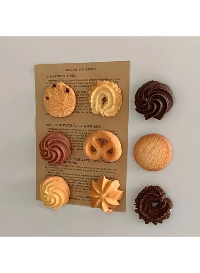 حياة كومفورت مغناطيس ثلاجة بشكل بسكويت، مجموعة 9 قطع، مغناطيس لطيف للثلاجة، مغناطيس ديكوري للمطبخ والمكتب والسبورة البيضاء، فكرة هدية مبتكرة - Image 2