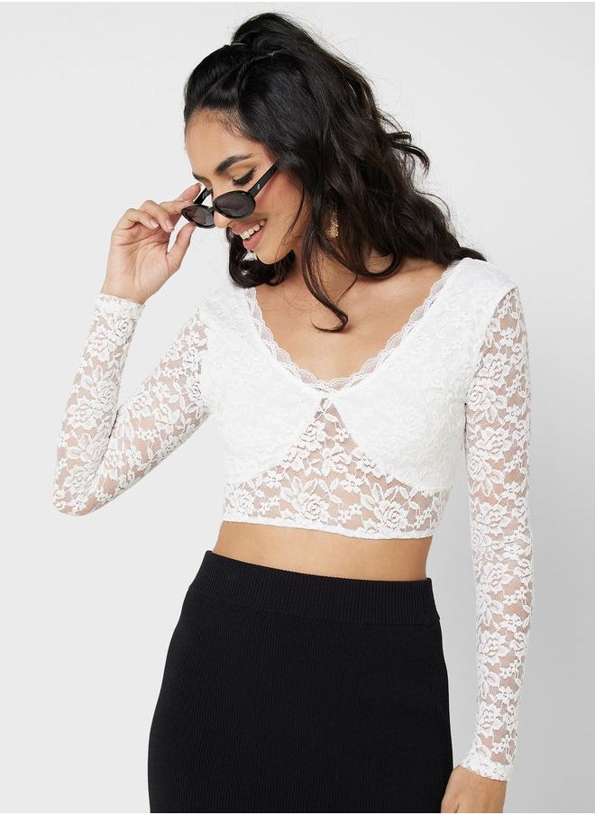 Ginger - Lave Detail Crop Top - Image 1