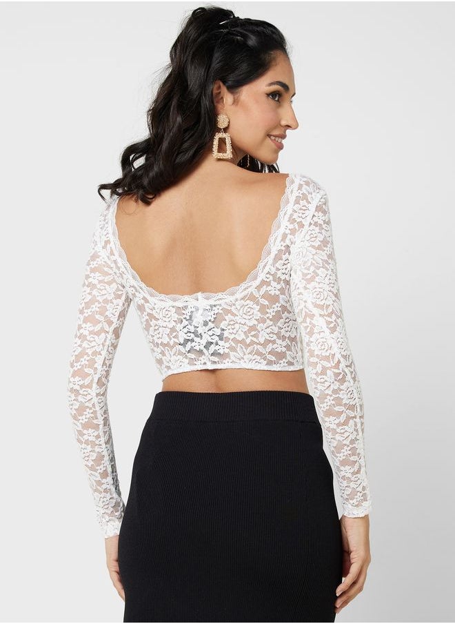 Ginger - Lave Detail Crop Top - Image 1