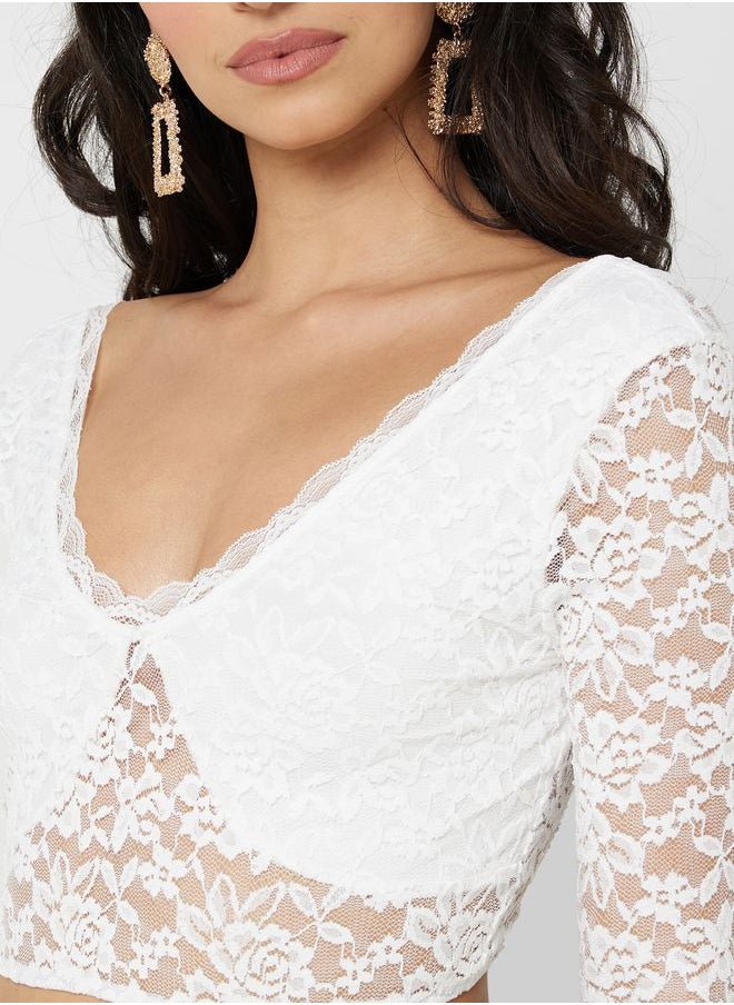 Ginger - Lave Detail Crop Top - Image 1