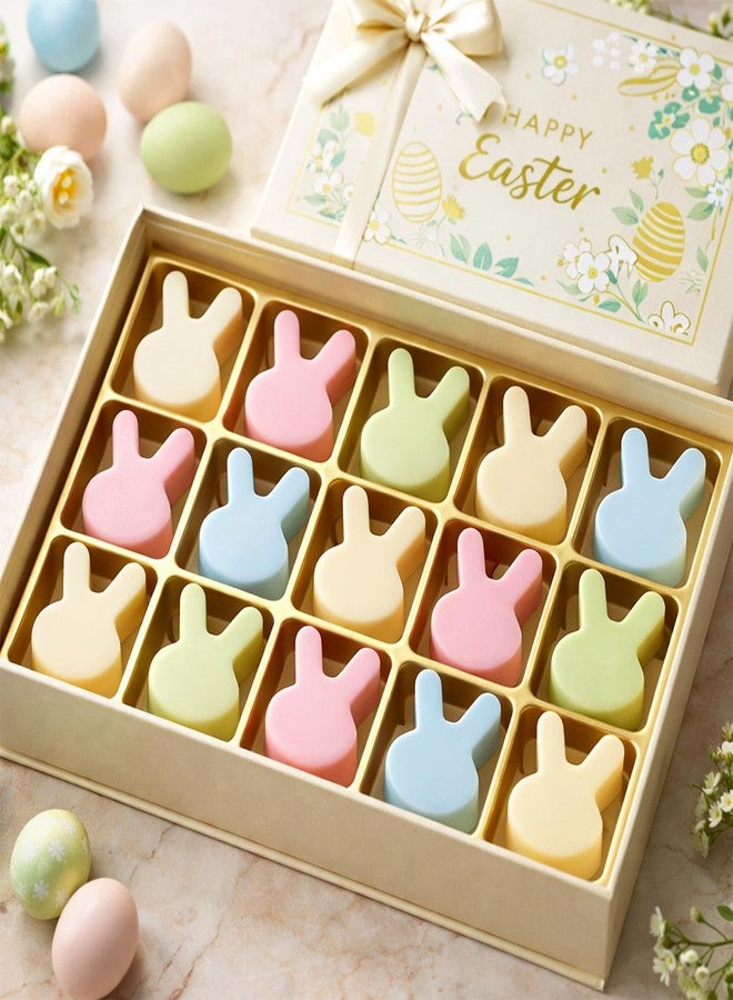 LLPMutu 2PCS Bunny Silicone Mold Easter Rabbit Silicone Mold Bunny Ice Cube Trays Easter 15 Cavity Bunny Chocolate Molds Silicone Easter Mold Easter Candy Mold for Chocolate Candy Ice Cube Wax Cupcake Decor - Image 4