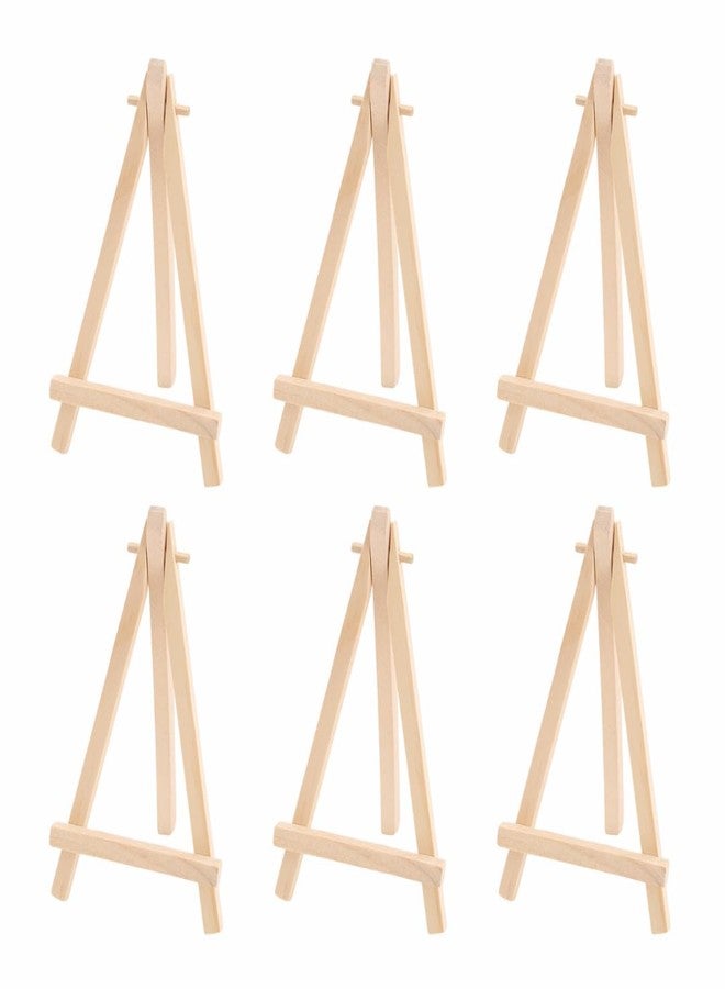 THE ARTKING Pack of 6 Mini Wooden Display Easel Stand of 4Inch Natural Color, for Canvas Art and Photo Frames - Image 1