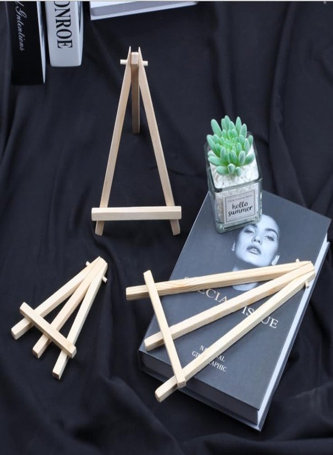 THE ARTKING Pack of 6 Mini Wooden Display Easel Stand of 4Inch Natural Color, for Canvas Art and Photo Frames - Image 4