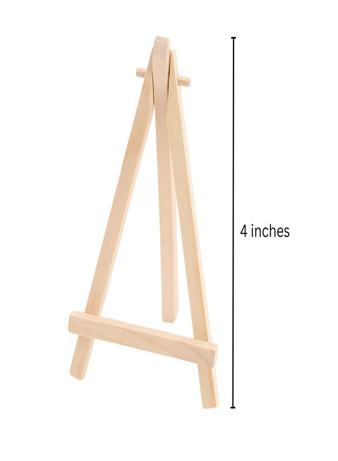 THE ARTKING Pack of 6 Mini Wooden Display Easel Stand of 4Inch Natural Color, for Canvas Art and Photo Frames - Image 2