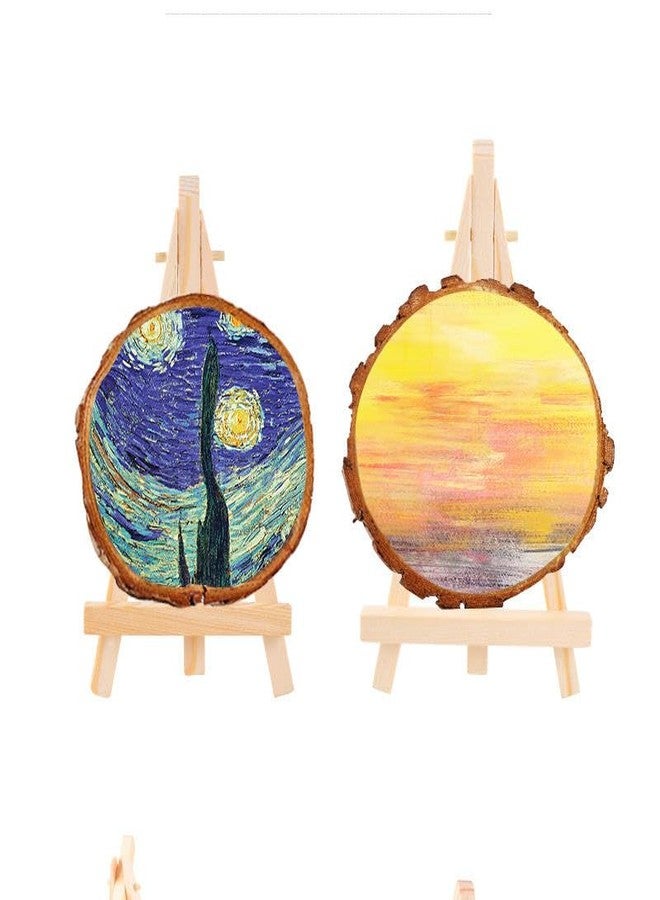 THE ARTKING Pack of 6 Mini Wooden Display Easel Stand of 4Inch Natural Color, for Canvas Art and Photo Frames - Image 3