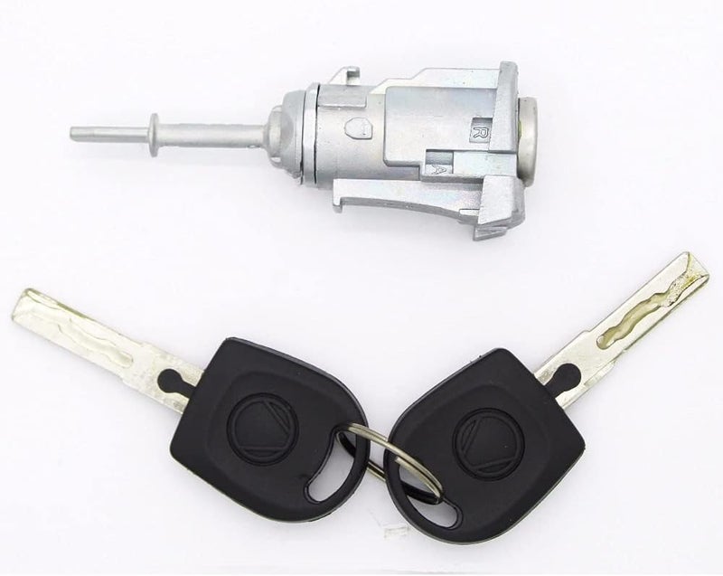 Yurefax Right Door Lock Barrel Cylinder with 2 Keys for VW and Seat - Image 2