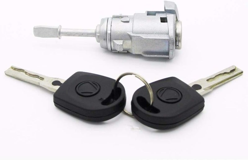 Yurefax Right Door Lock Barrel Cylinder with 2 Keys for VW and Seat - Image 4