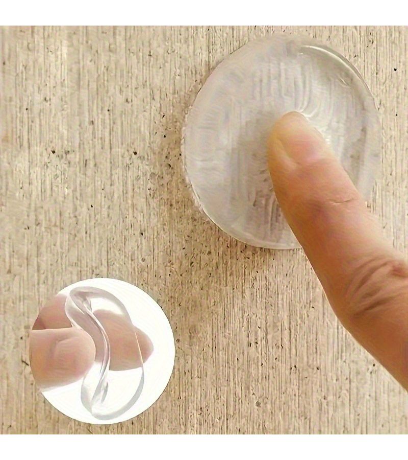 Silicone Door Stopper Pad Non Slip Transparent Shockproof Guard For Home - Image 1