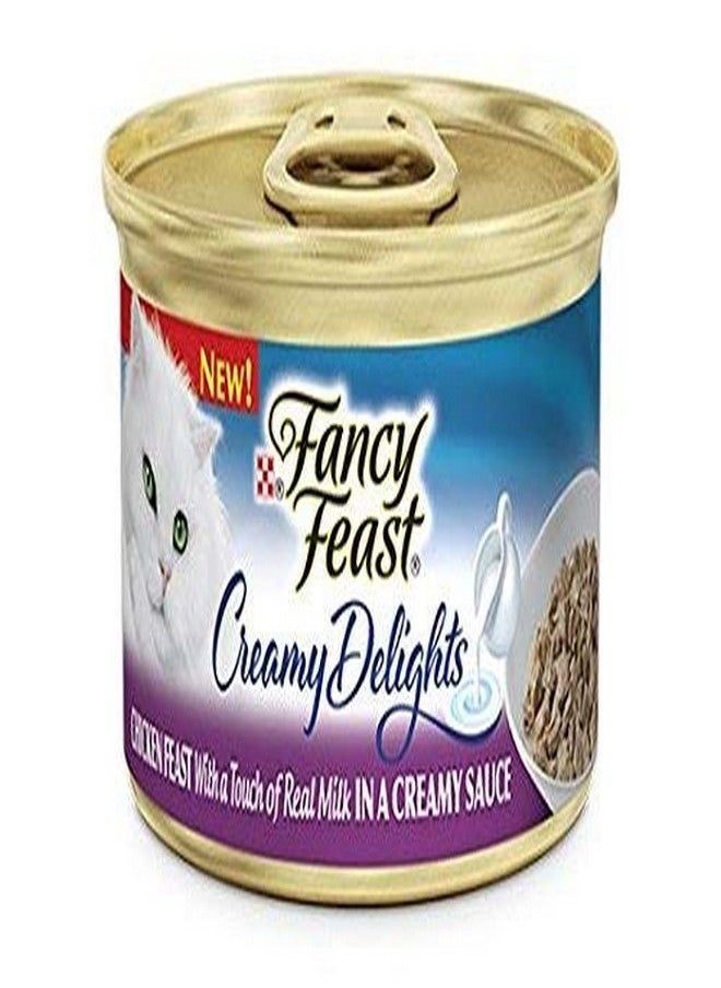 Fancy Feast - Fancy Feast Purina, Creamy Delight, Chicken Feast with a Touch of Real Milk in A Creamy Sauce, 3 oz (Pack of 6 cans) - Image 1
