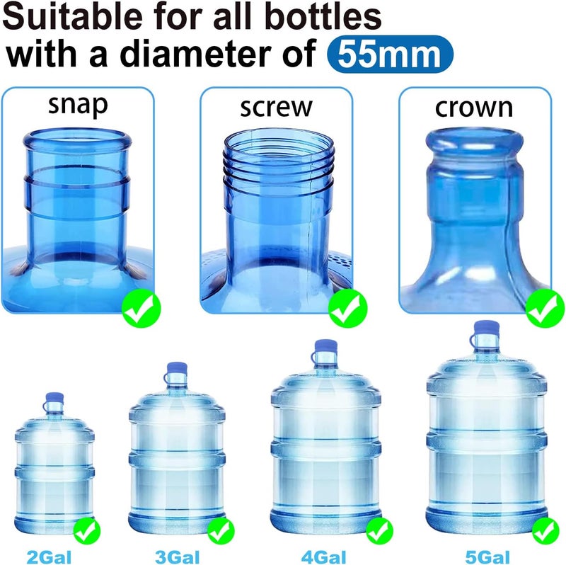 Replacement Water Jug Cap - Blue Food Grade Silicone Non-Spill Lid for Water Cooler & Jug Use - Image 2