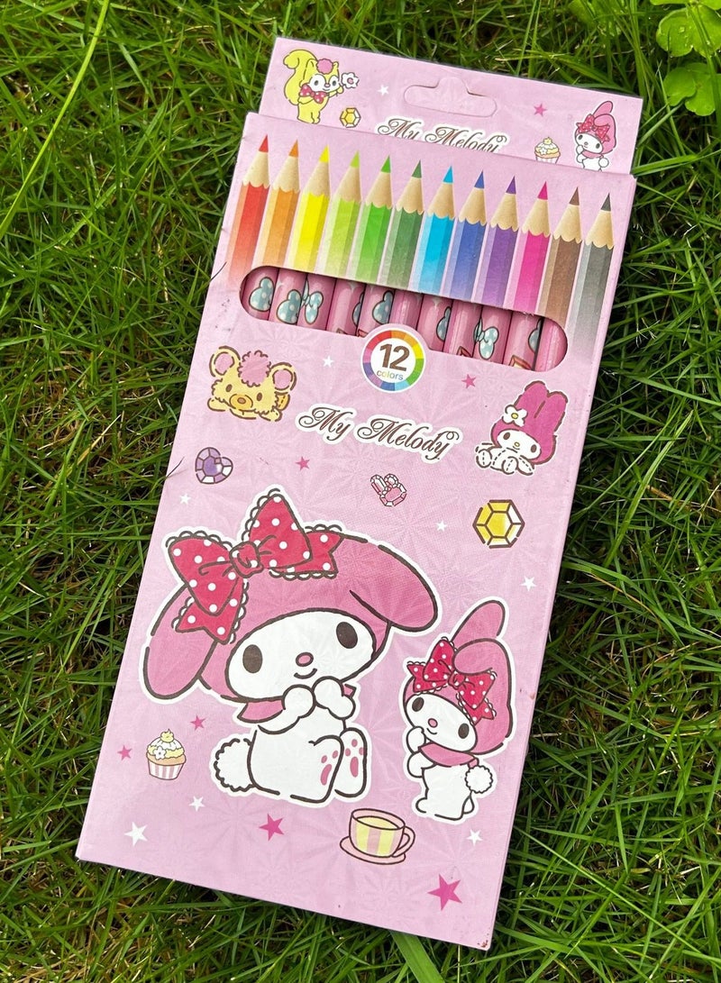 Generic 12 color pencil set color pen 12 color cartoon brush drawing stationery 