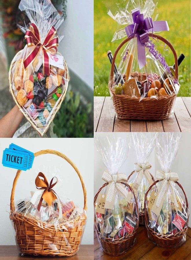 Cupplation Large Cellophane Cello Gift Wraping Bags,40×50inch, 5 PACK, Clear Cellophane Wrappers, Clear Packaging for Gift Baskets, Presents, Wine Bottles, Bridal/Baby Showers and More, Ribbon NOT Included - Image 5