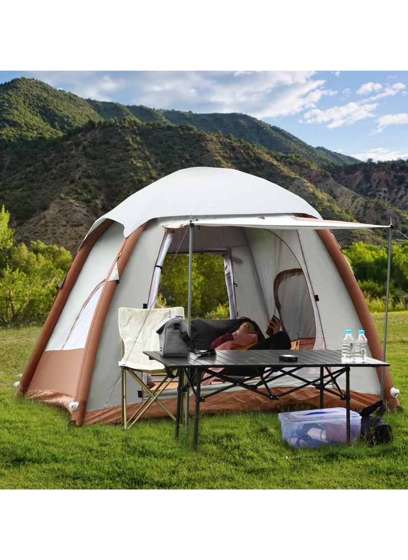 Toby's Toby's New Inflatable-02 Camping Tent with Pump Easy Setup 4 Season Glamping Tent 4-6 Persons  - Image 2