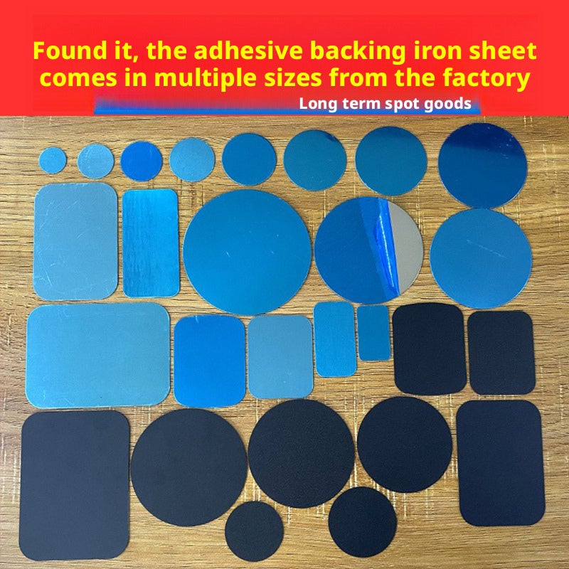 Magnetic Metal Plate for Car Phone Holder, Round and Square, with Adhesive - Image 1