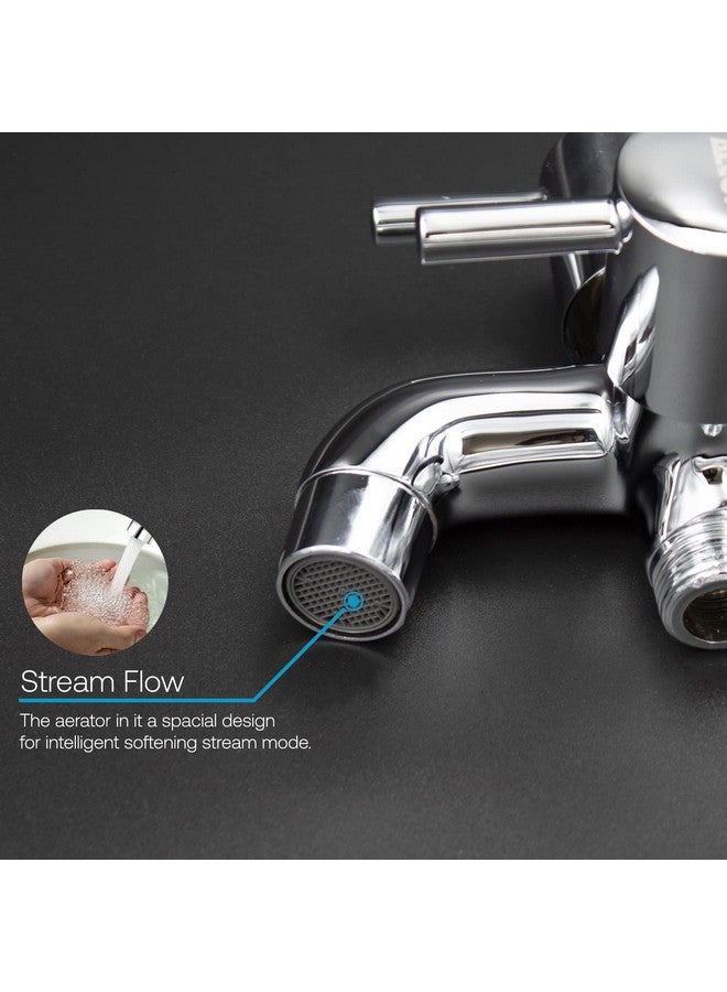 ALTON GRC3715 Brass 2 in 1 Chrome Finish Bib Tap with Wall Flange (Silver) - Image 3