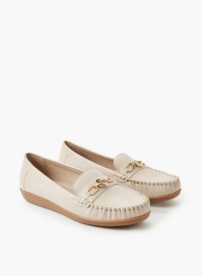 لو كونفورت Le Confort Flat Shoe Slip On Upper Embellish Metal