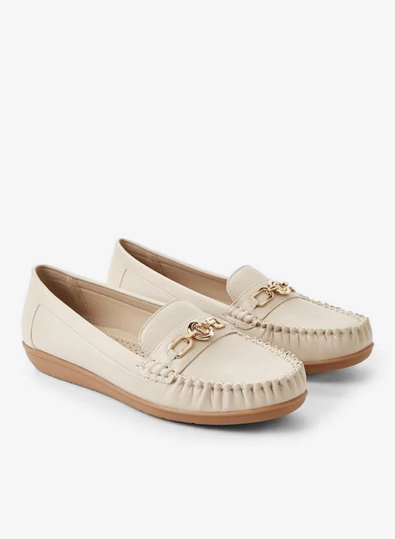 لو كونفورت Le Confort Flat Shoe Slip On Upper Embellish Metal