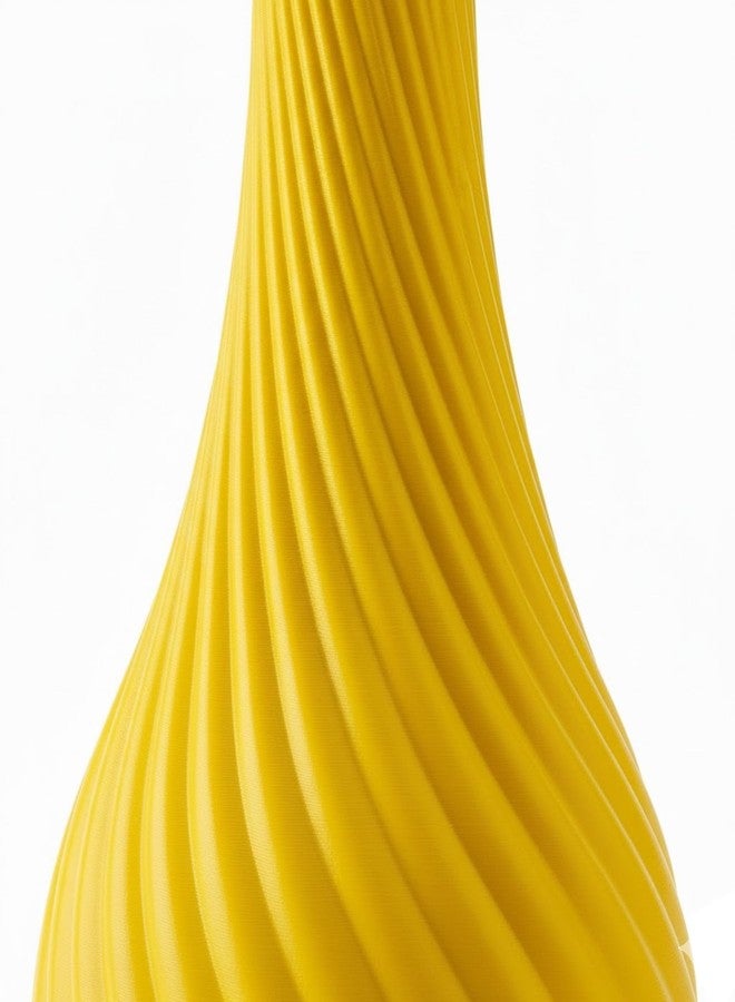 Ryme Modern Decorative Flower Vase for Pampas Grass & Dried Flowers | Minimalist Home & Office Decor Centerpiece | Handcrafted Designer Vase (Multiple Designs & Colors) (1, Yellow, Spiral Twisted) - Image 2