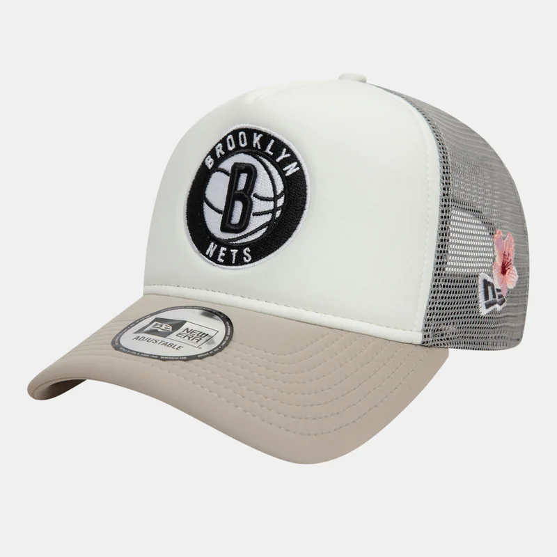 NEW ERA Men's NBA Brooklyn Nets Flower 9FORTY Trucker Cap