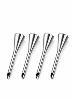 SYOSI 4Pcs Cream Icing Piping Nozzle Tip Stainless Steel Long Puff Nozzle Tip Decorating Tool  - Image 1