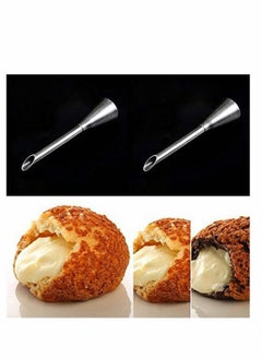 SYOSI 4Pcs Cream Icing Piping Nozzle Tip Stainless Steel Long Puff Nozzle Tip Decorating Tool  - Image 2