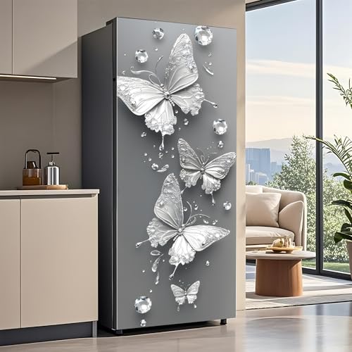AOHMPT Self-Adhesive Refrigerator Wrap Set - Removable Vinyl Fridge Stickers, Peel & Stick Door Mural Decor for Kitchen, Bar, Office 32.3x78.7 - Image 1