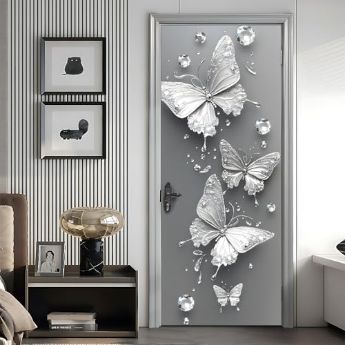 AOHMPT Self-Adhesive Refrigerator Wrap Set - Removable Vinyl Fridge Stickers, Peel & Stick Door Mural Decor for Kitchen, Bar, Office 32.3x78.7 - Image 4