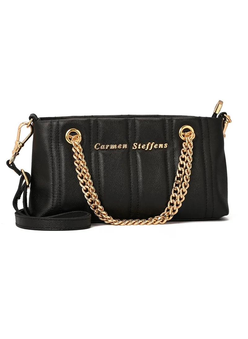 كارمن ستيفنز سلاسل حقيبة مبطنة سوداء