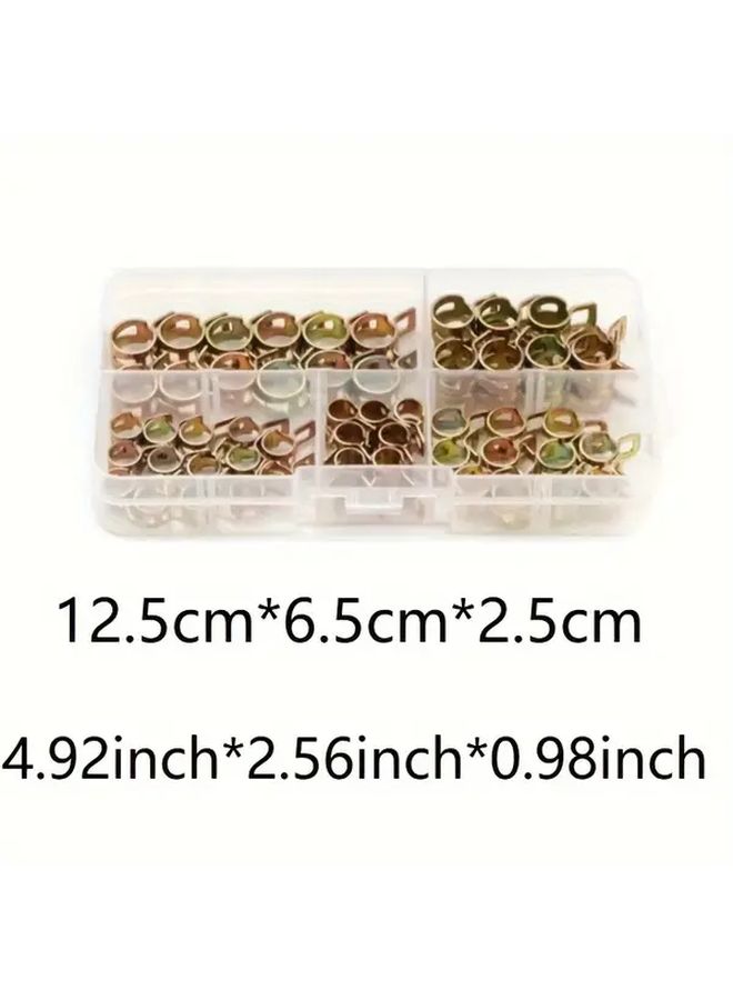 75Pcs Copper Snap Grip Clamps Set 6 10mm Automotive Fuel Oil Water Pipe Fasteners - Image 2