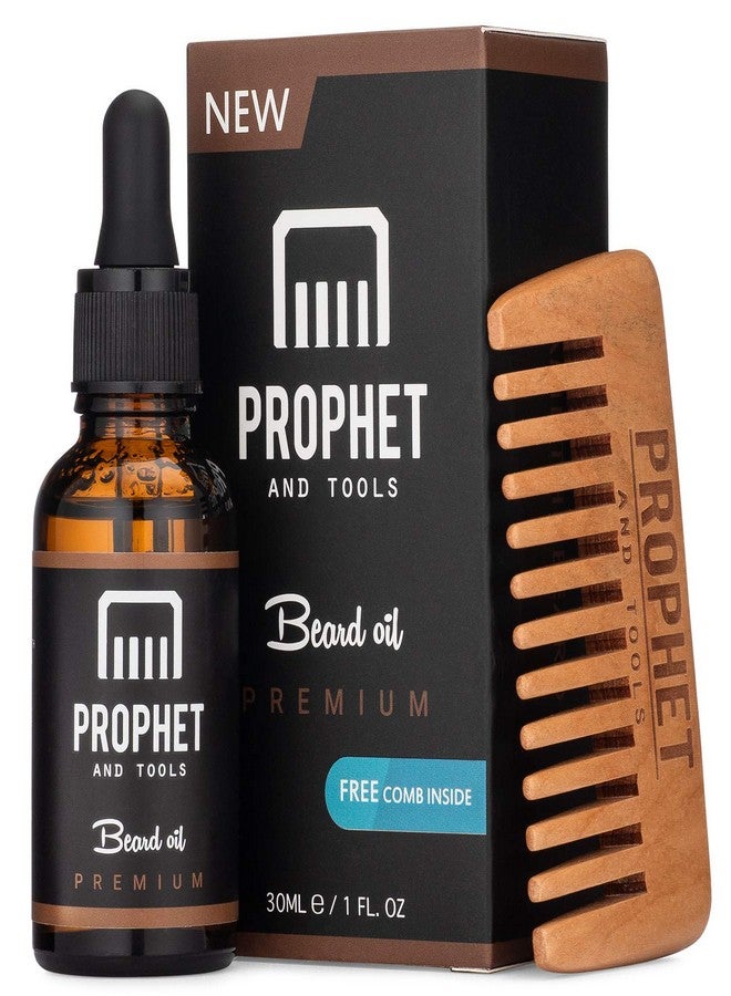 Prophet and Tools Beard Oil and Comb Set - Revolutionary Formula Moisturizes, Treats Split Ends, Reduces Skin Irritation & More | Noticeable Difference After 1st Use - Non-Greasy - Image 2