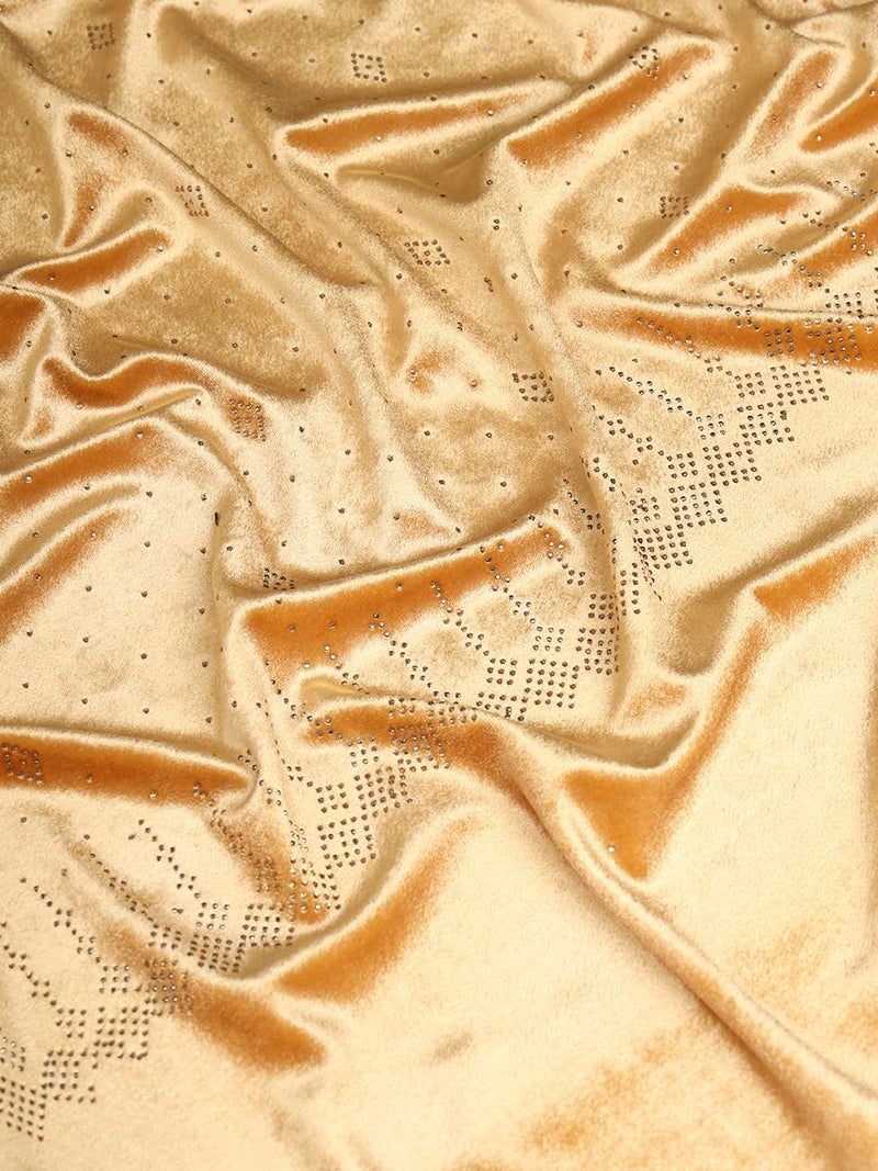 Pashmoda Women Makhamli Velvet Crystal Embellished Stole (Size 72X203 cms) - Image 3