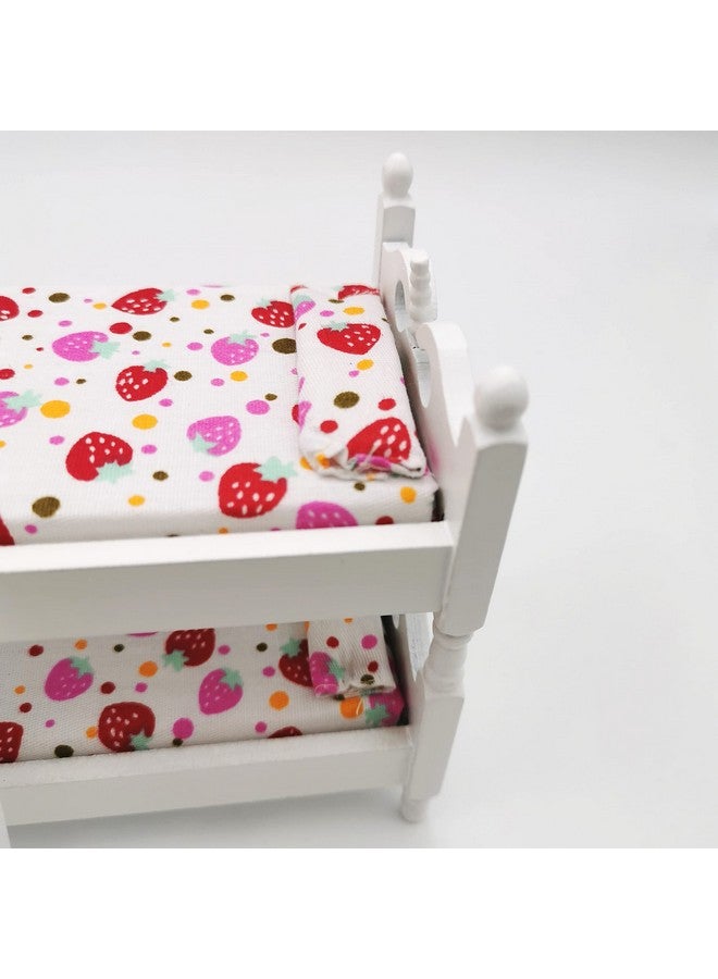 SXFSE Loft Bed 1:12 Wooden Dollhouse Miniature Furniture Decor Bunk Bed With Ladder Kids Children'S Bedroom Set Play Toy - Image 3