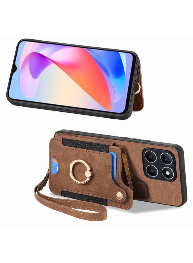 إيروريكس جراب هاتف بتصميم كلاسيكي مع حلقة متعددة البطاقات بتقنية RFID لهاتف Honor X6a - Image 2