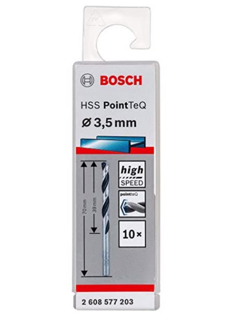 BOSCH HSS Drill Bit 3.5mm 10Pcs/Pkt PoinTeQ 2608577203 Bosch