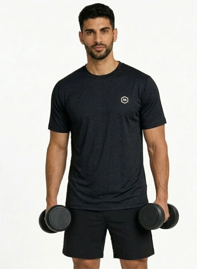 Prima Ace Men's Gym T-Shirt Super Soft Black Top