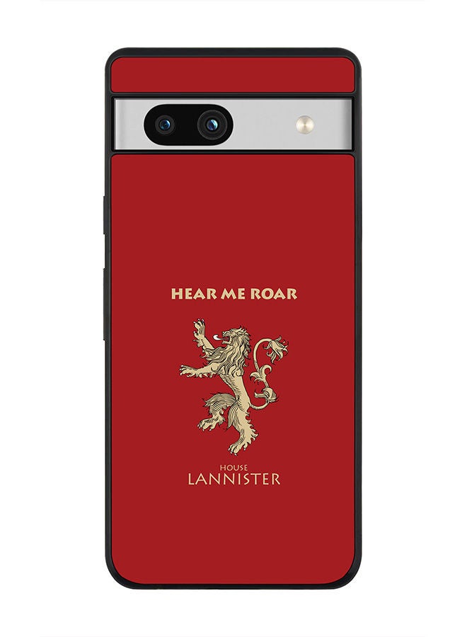 Stylizedd Rugged Black edge case for Google Pixel 7a 5G Slim fit Soft Case Flexible Rubber Edges Anti Drop TPU Gel Thin Cover -  GOT House Lannister - Image 1