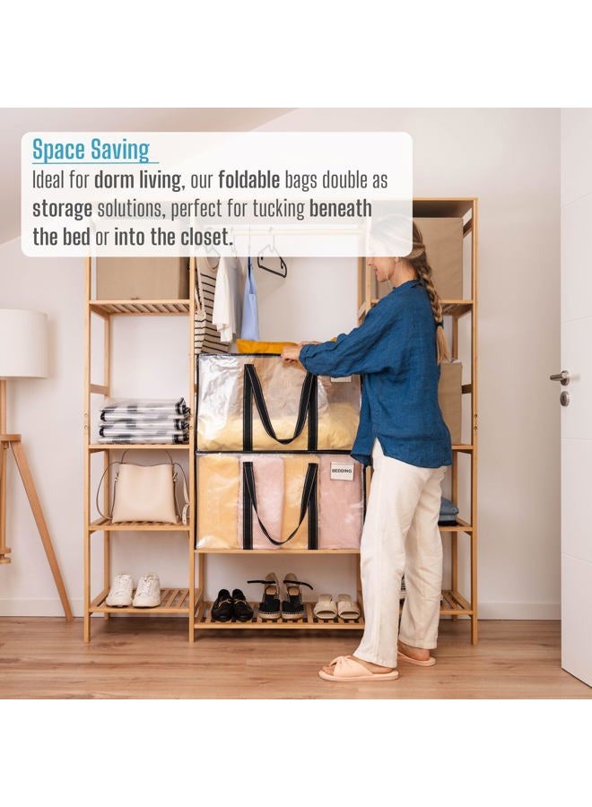 VENO 10 Pack Moving Bags, Moving Supplies, College Packaging Storage Boxes with Alternative Lids, Heavy Duty Bags, Extra Large, Sturdy Handles, Zipper - Image 4