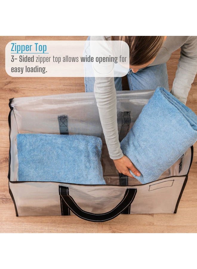VENO 10 Pack Moving Bags, Moving Supplies, College Packaging Storage Boxes with Alternative Lids, Heavy Duty Bags, Extra Large, Sturdy Handles, Zipper - Image 5